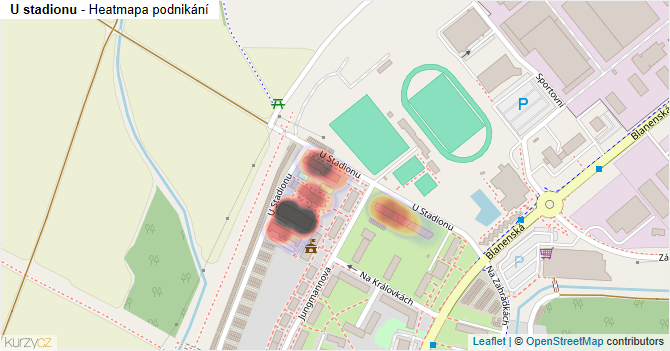 U stadionu - mapa podnikání
