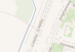 U vlečky v obci Kuřim - mapa ulice