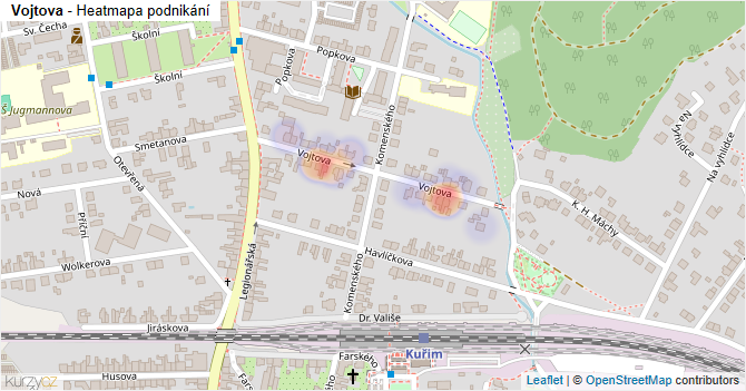 Vojtova - mapa podnikání