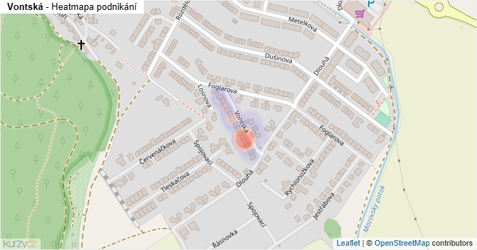 Vontská - mapa podnikání