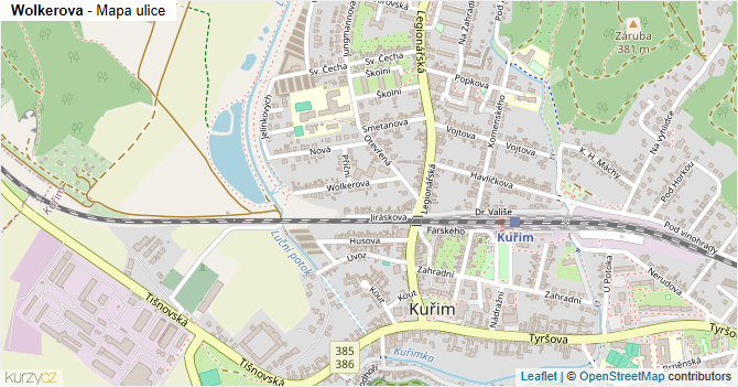 Wolkerova - mapa ulice