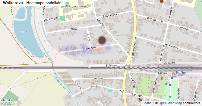 Wolkerova - mapa podnikání