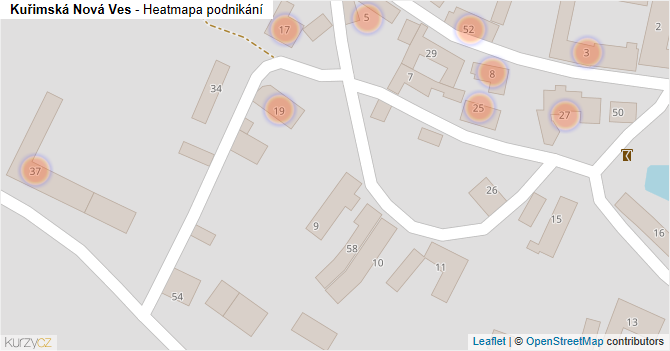 Kuřimská Nová Ves - mapa podnikání