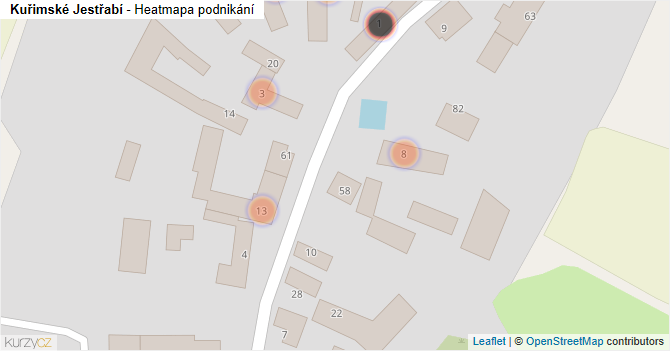 Kuřimské Jestřabí - mapa podnikání