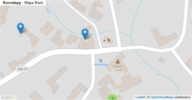 Kuroslepy - mapa firem