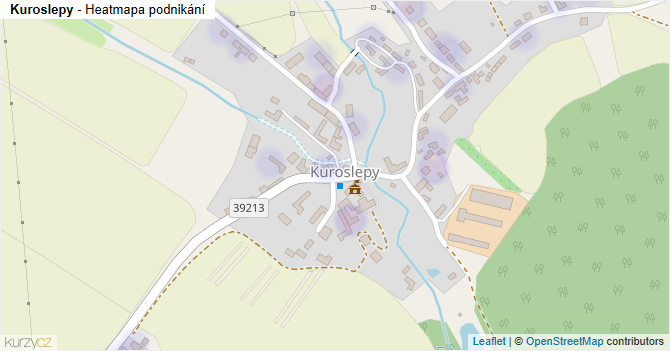 Kuroslepy - mapa podnikání