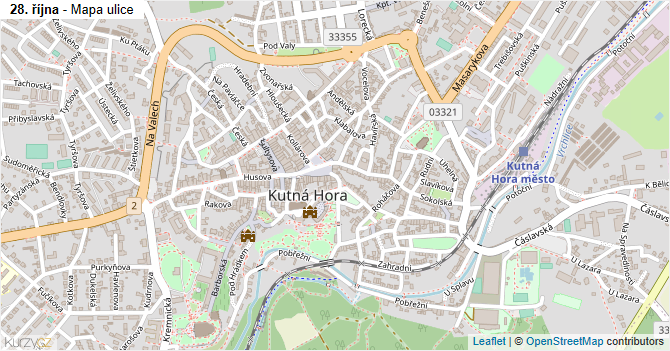 28. října - mapa ulice