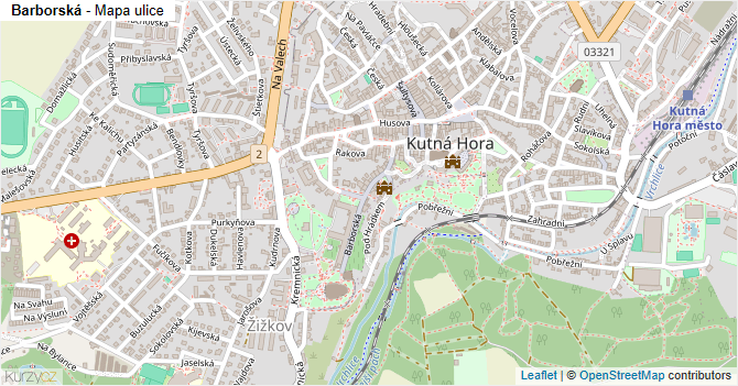 Barborská - mapa ulice