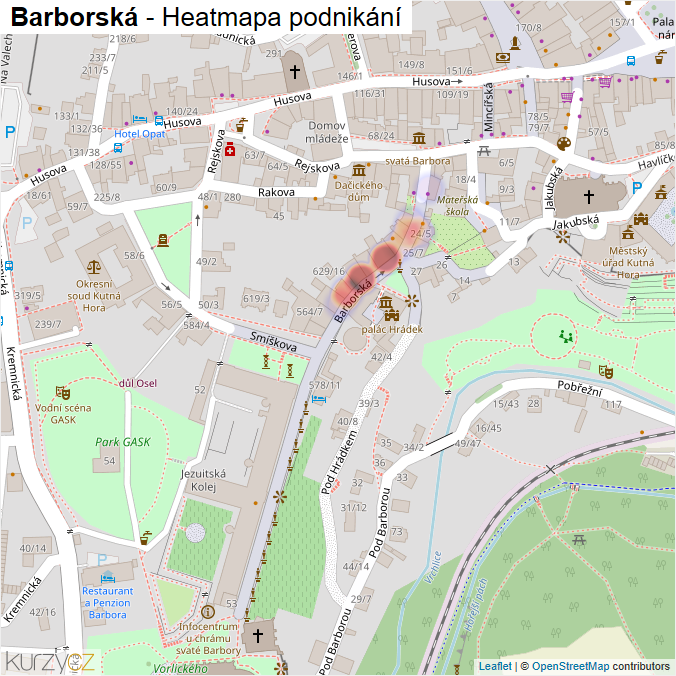 Mapa Barborská - Firmy v ulici.