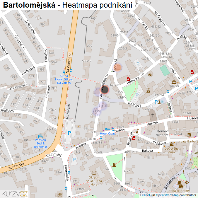 Mapa Bartolomějská - Firmy v ulici.