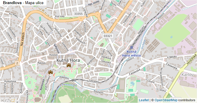 Brandlova - mapa ulice