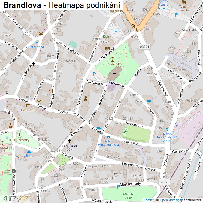 Mapa Brandlova - Firmy v ulici.