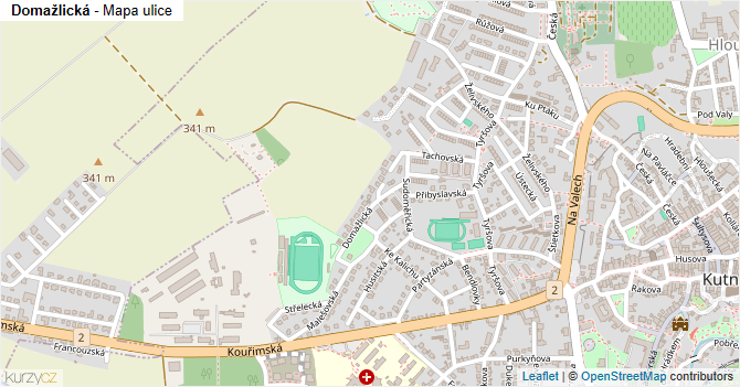 Domažlická - mapa ulice