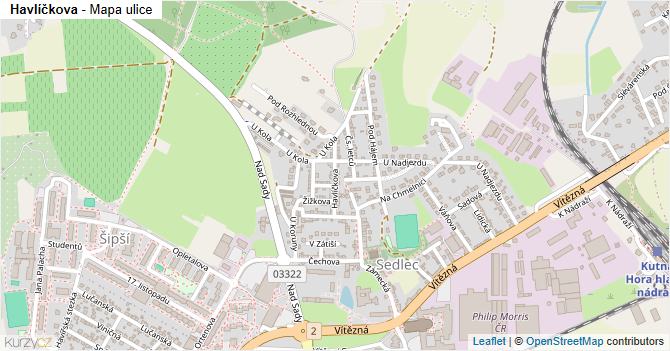 Havlíčkova - mapa ulice