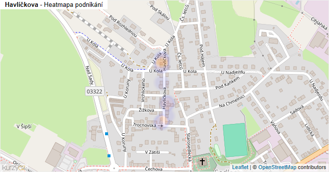 Havlíčkova - mapa podnikání