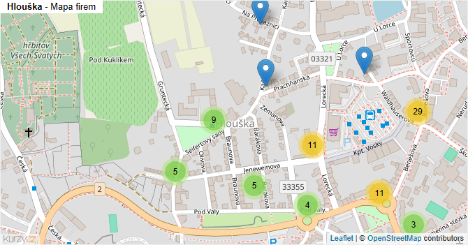Hlouška - mapa firem