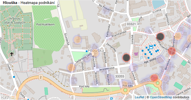 Hlouška - mapa podnikání