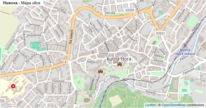 Husova - mapa ulice