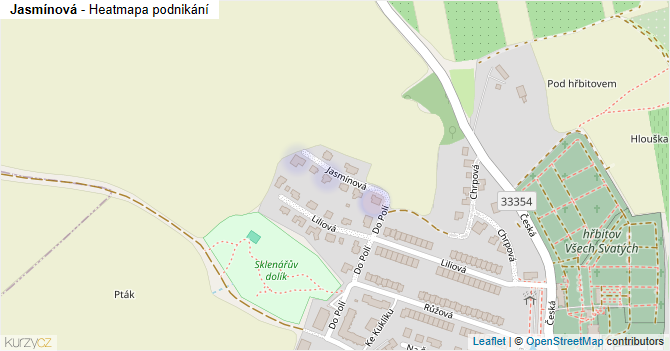 Jasmínová - mapa podnikání