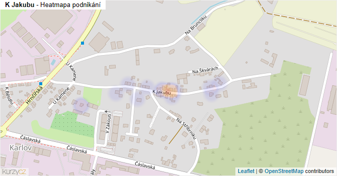K Jakubu - mapa podnikání