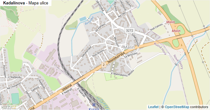 Kadalínova - mapa ulice