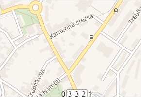 Kamenná stezka v obci Kutná Hora - mapa ulice