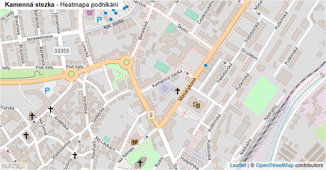 Kamenná stezka - mapa podnikání