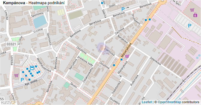 Kampánova - mapa podnikání