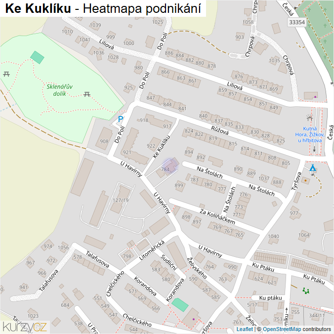 Mapa Ke Kuklíku - Firmy v ulici.