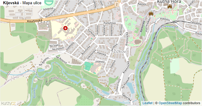 Kijevská - mapa ulice