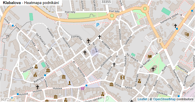 Klabalova - mapa podnikání