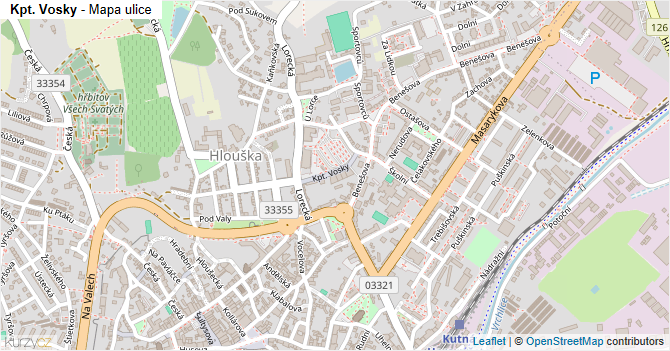 Kpt. Vosky - mapa ulice