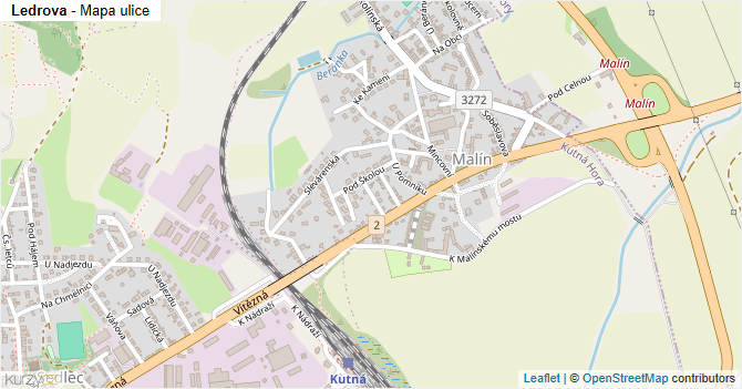 Ledrova - mapa ulice