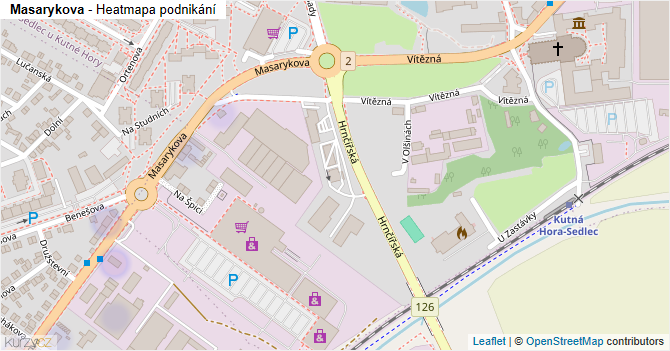 Masarykova - mapa podnikání