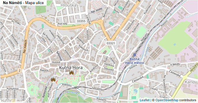 Na Náměti - mapa ulice