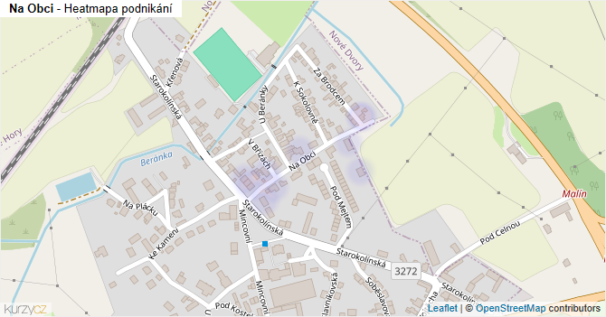 Na Obci - mapa podnikání