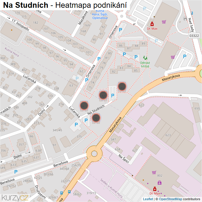 Mapa Na Studních - Firmy v ulici.