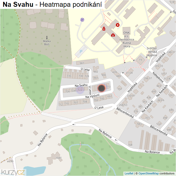 Mapa Na Svahu - Firmy v ulici.