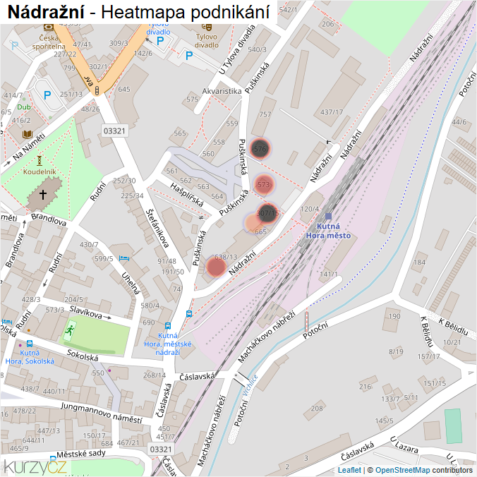 Mapa Nádražní - Firmy v ulici.