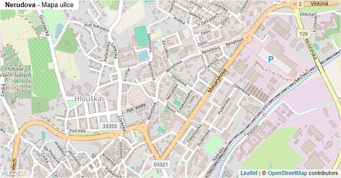 Nerudova - mapa ulice
