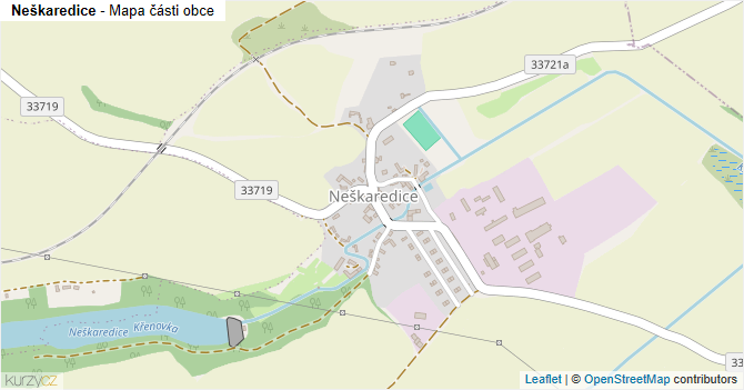 Neškaredice - mapa části obce