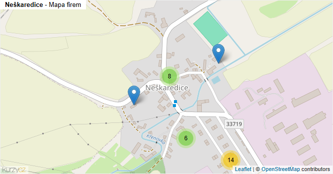 Neškaredice - mapa firem