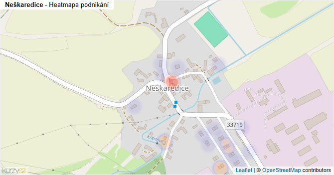 Neškaredice - mapa podnikání
