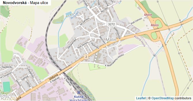 Novodvorská - mapa ulice