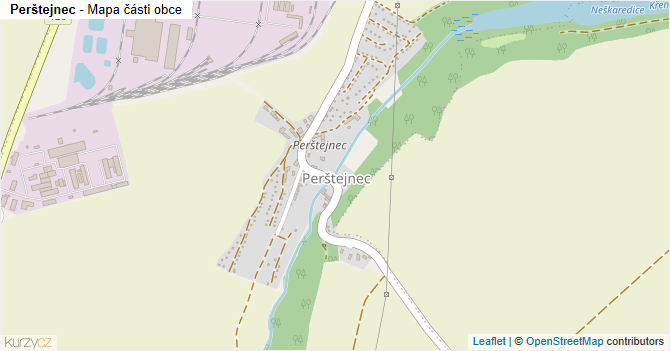 Perštejnec - mapa části obce