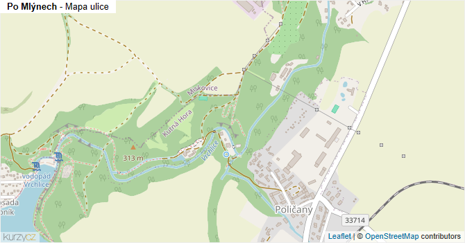 Po Mlýnech - mapa ulice
