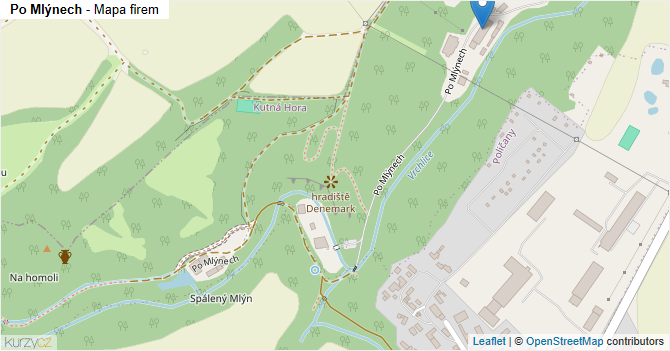 Po Mlýnech - mapa firem