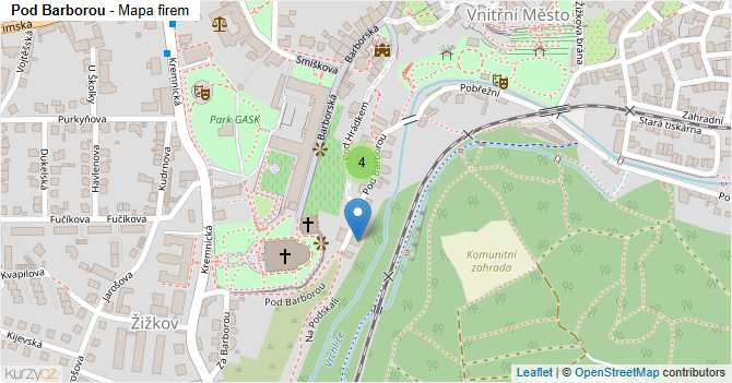 Pod Barborou - mapa firem
