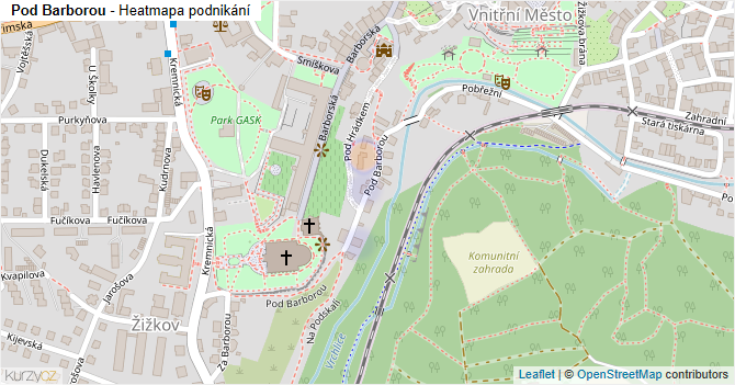 Pod Barborou - mapa podnikání
