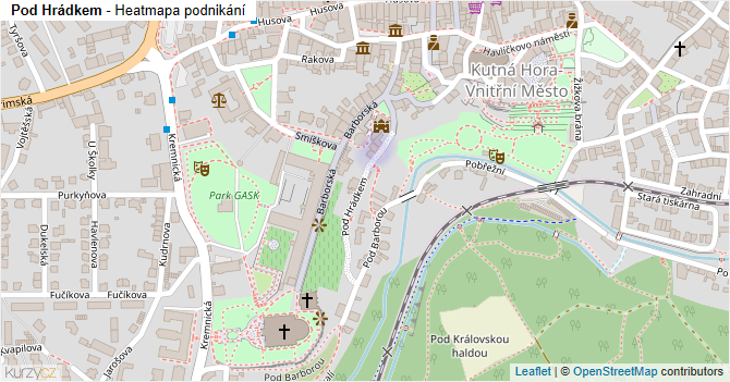Pod Hrádkem - mapa podnikání